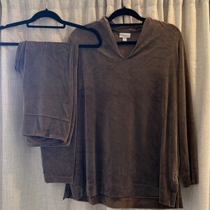 J. Jill Brown V-Neck Lounge Set